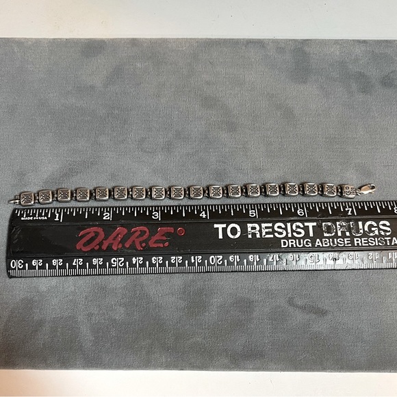 Carolyn Pollack 925 reversible Sterling Silver and Denim Lapis gemstone bracelet - Picture 11 of 11